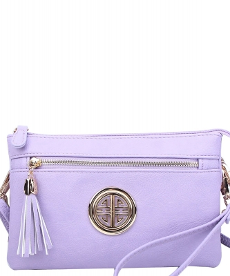 Fashion Logo Clutch Cross Body Bag WU021L LAVENDER